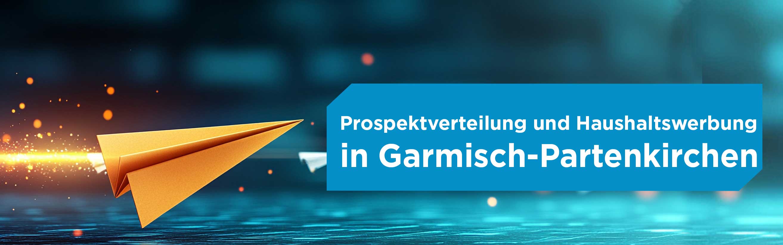 Papierflieger für Prospektverteilung in Garmisch-Partenkirchen