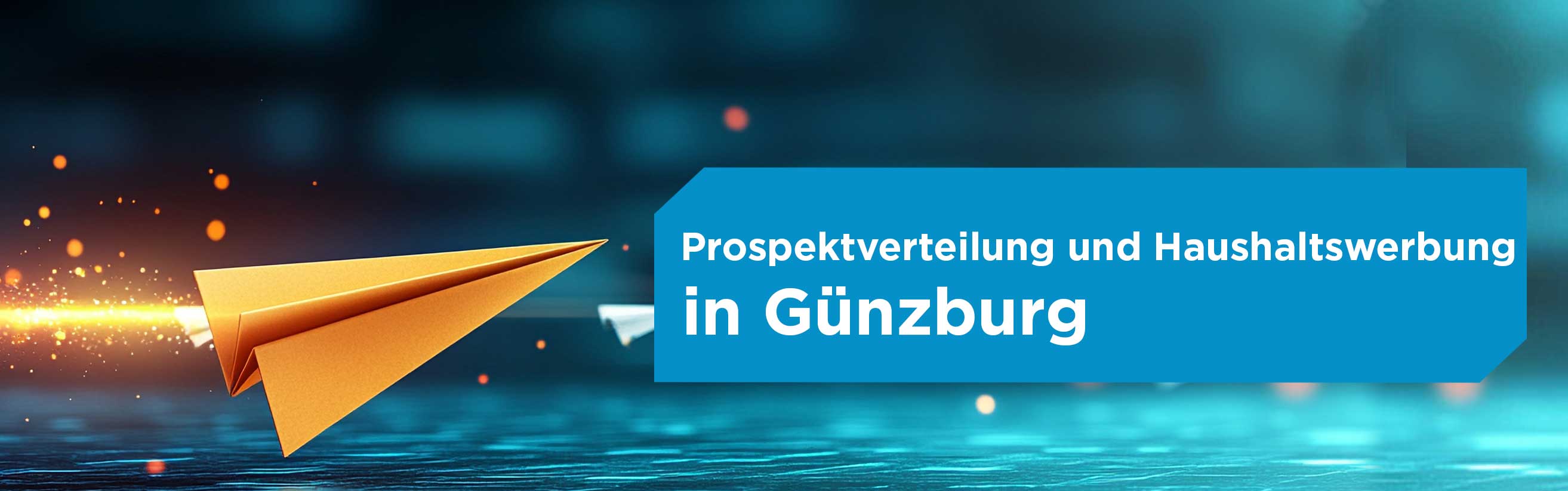 Papierflieger für Prospektverteilung in Günzburg