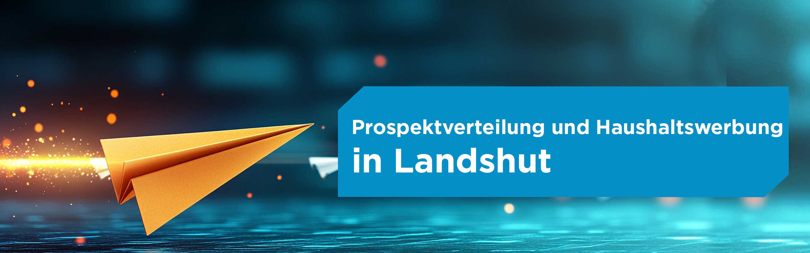 Papierflieger für Prospektverteilung in Landshut
