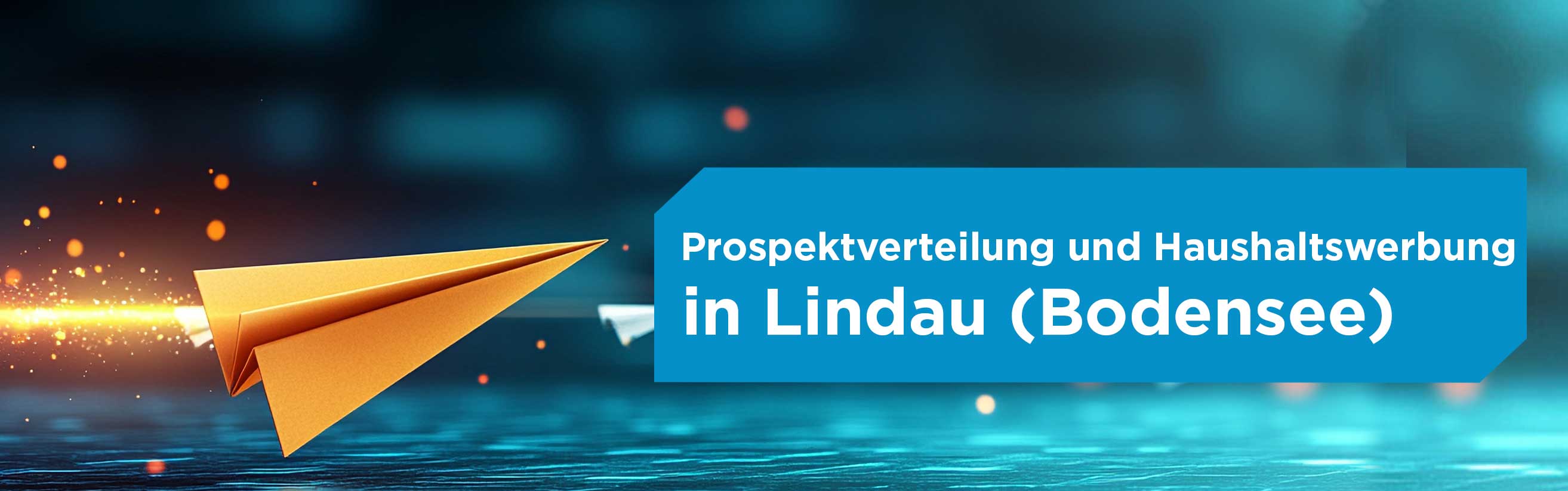 Papierflieger für Prospektverteilung in Lindau (Bodensee)