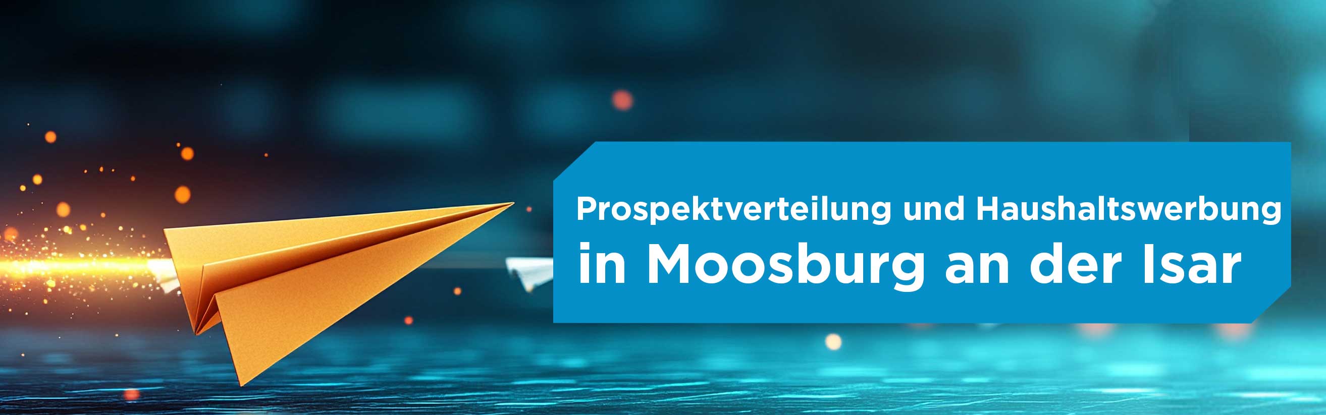 Papierflieger für Prospektverteilung in Moosburg an der Isar