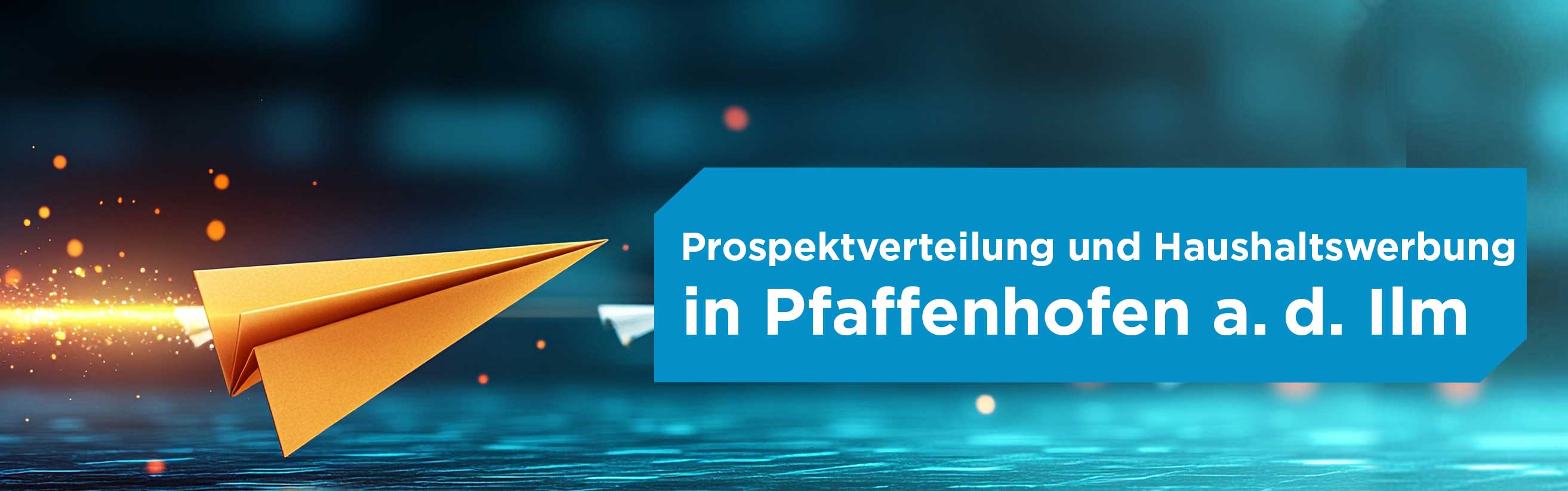 Papierflieger für Prospektverteilung in Pfaffenhofen an der Ilm