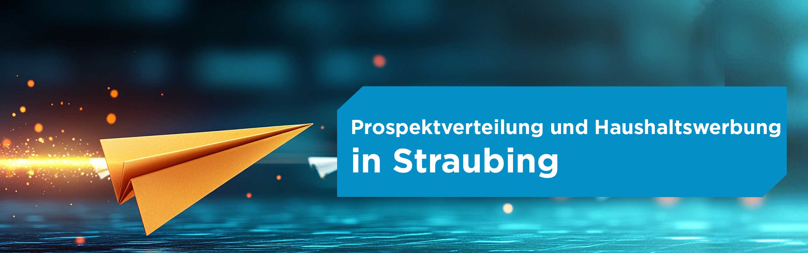 Papierflieger für Prospektverteilung in Straubing