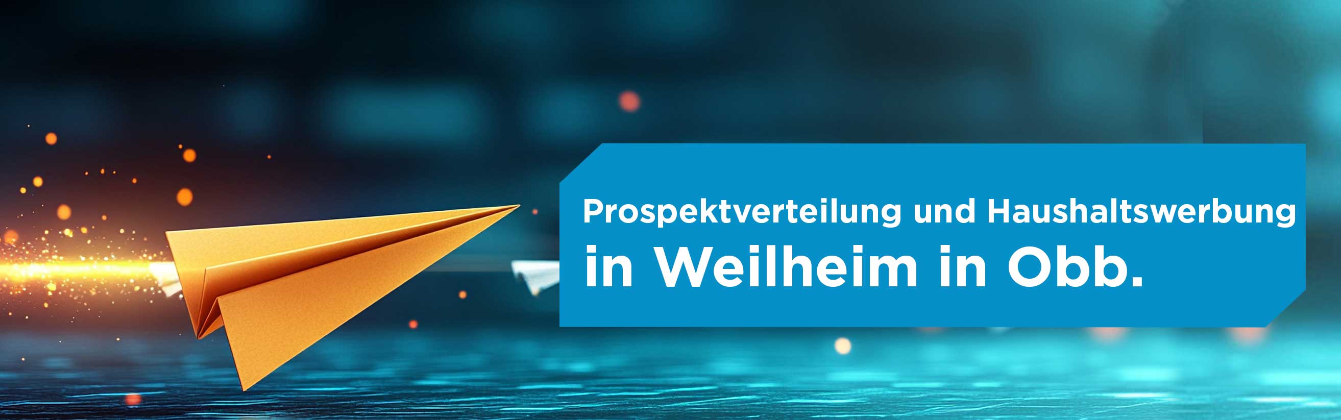 Papierflieger für Prospektverteilung in Weilheim in Oberbayern