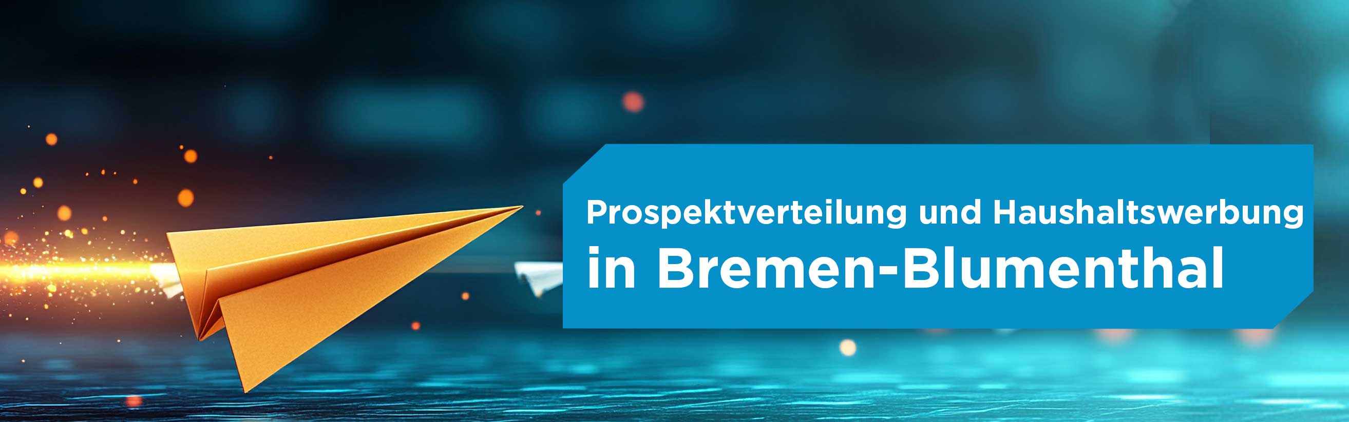 Papierflieger für Prospektverteilung in Bremen-Blumenthal