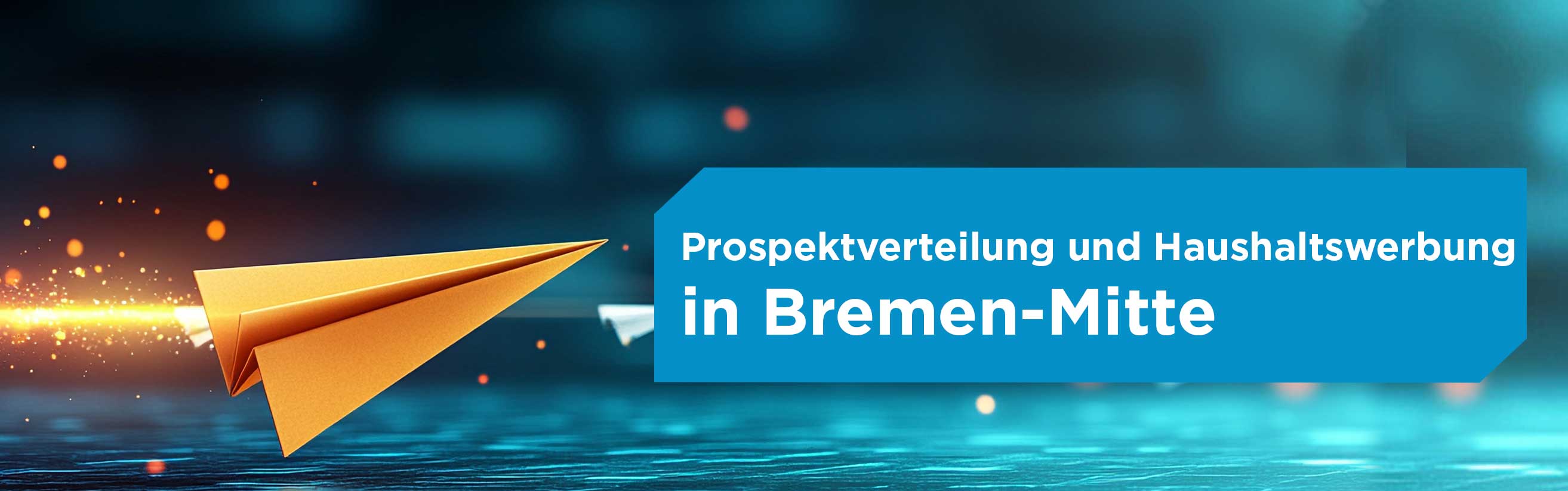 Papierflieger für Prospektverteilung in Bremen-Mitte