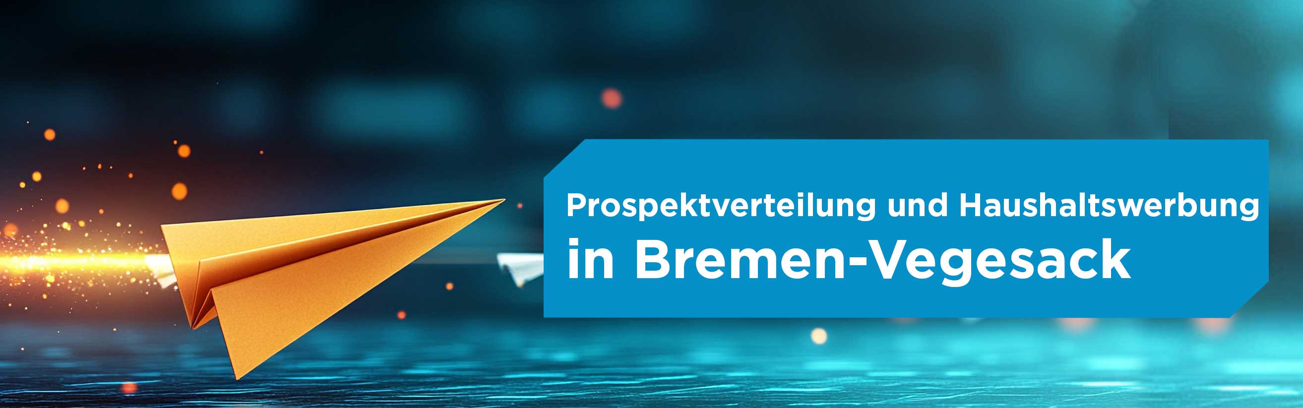 Papierflieger für Prospektverteilung in Bremen-Vegesack