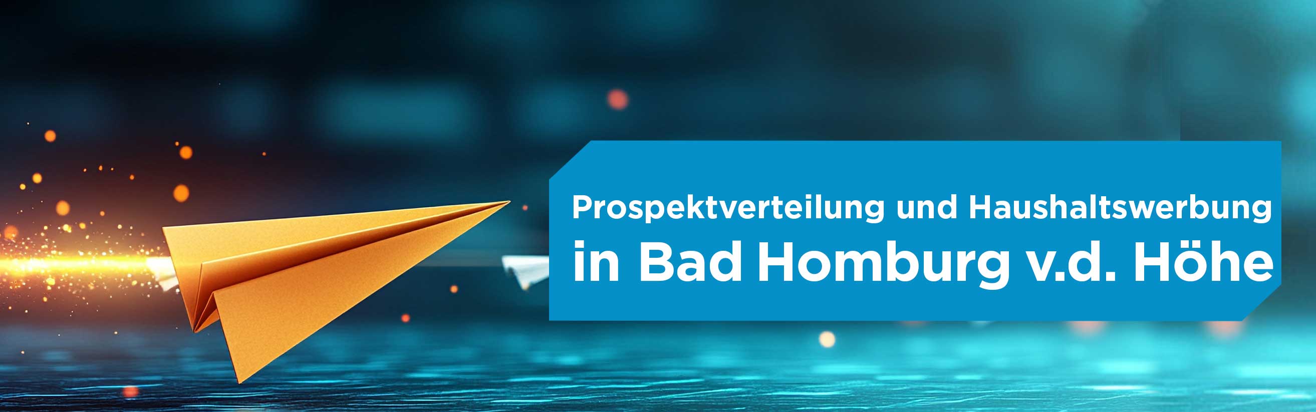 Papierflieger für Prospektverteilung in Bad Homburg vor der Höhe