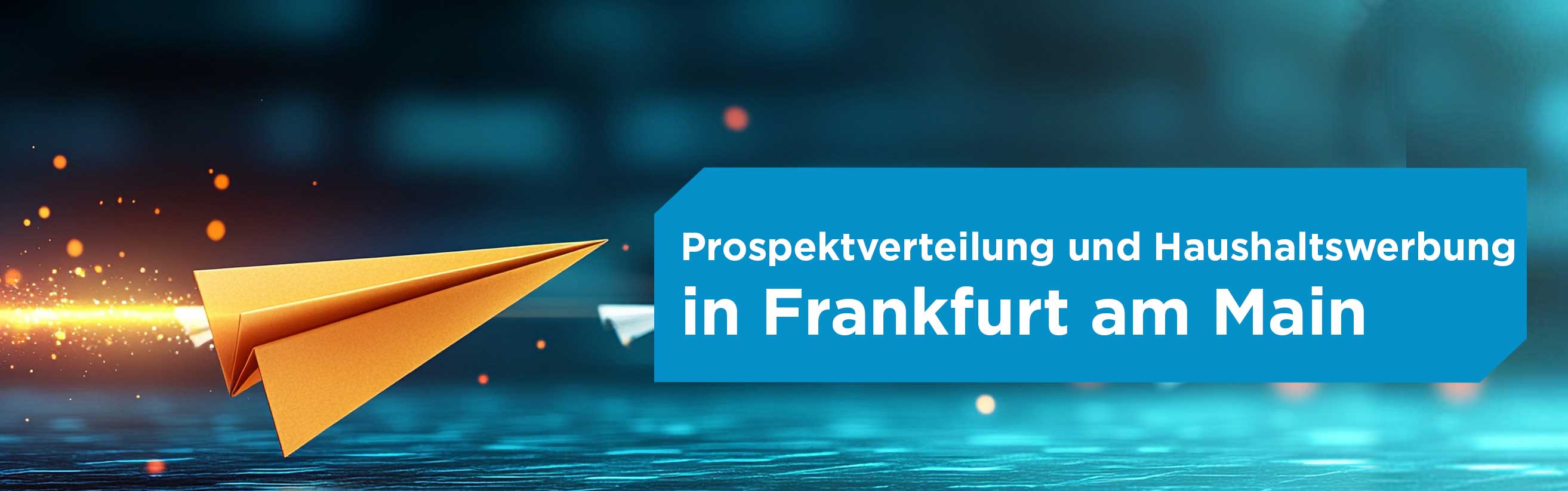 Papierflieger für Prospektverteilung in Frankfurt am Main