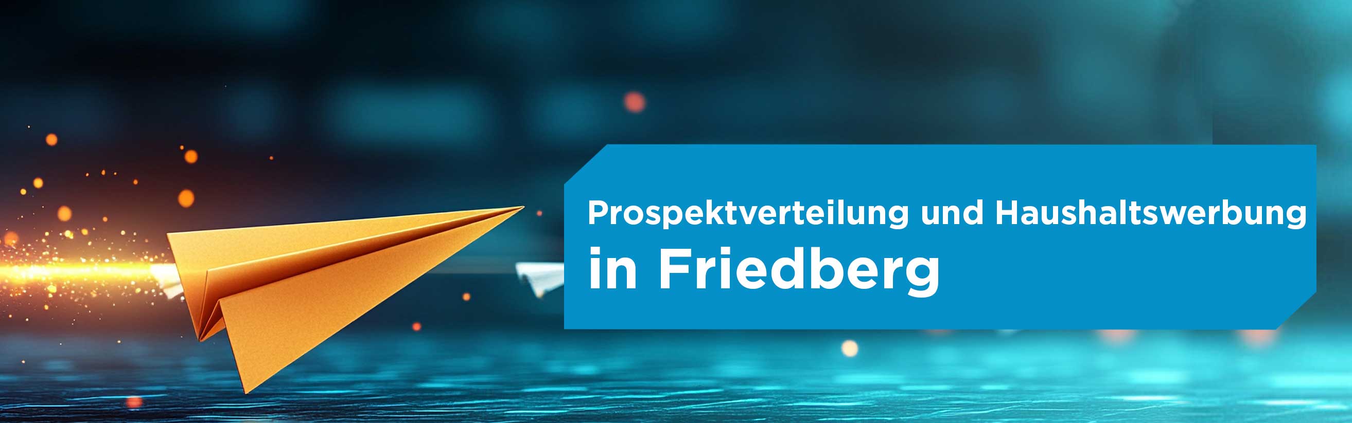 Papierflieger für Prospektverteilung in Friedberg (Hessen) 