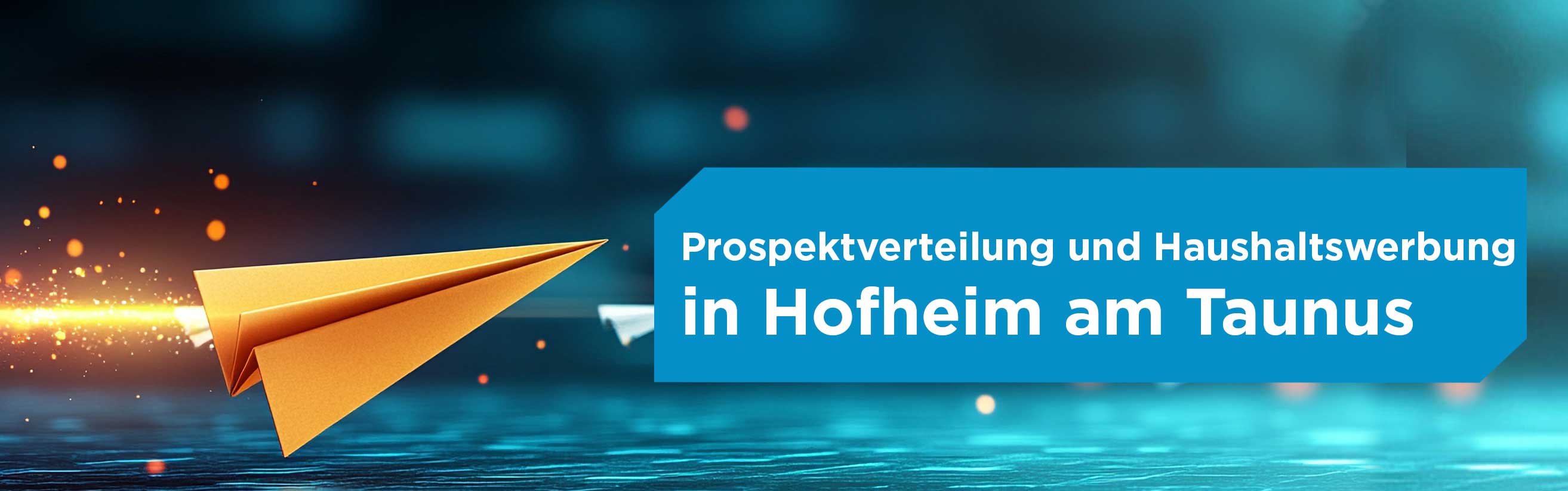 Papierflieger für Prospektverteilung in Hofheim am Taunus 