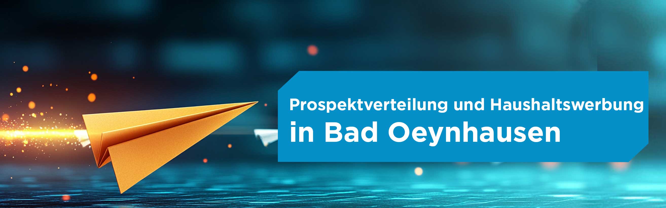 Papierflieger für Prospektverteilung in Bad Oeynhausen
