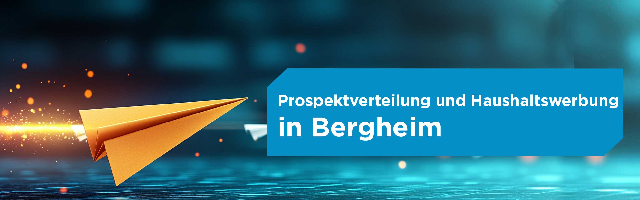 Papierflieger für Prospektverteilung in Bergheim