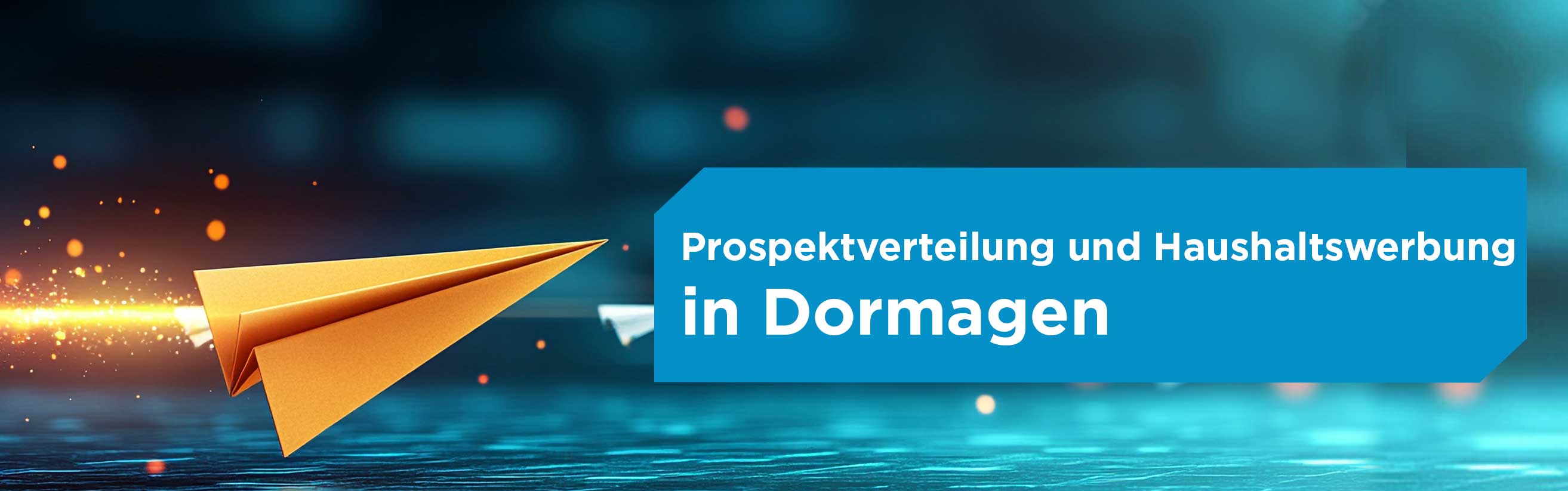 Papierflieger für Prospektverteilung in Dormagen