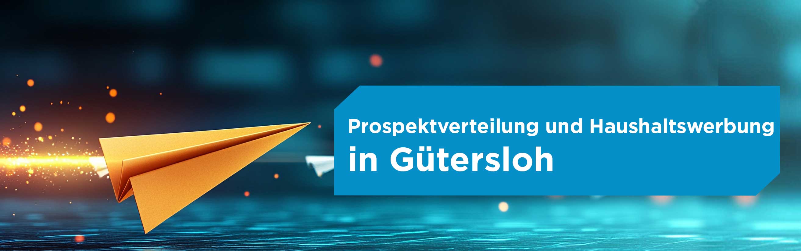 Papierflieger für Prospektverteilung in Gütersloh