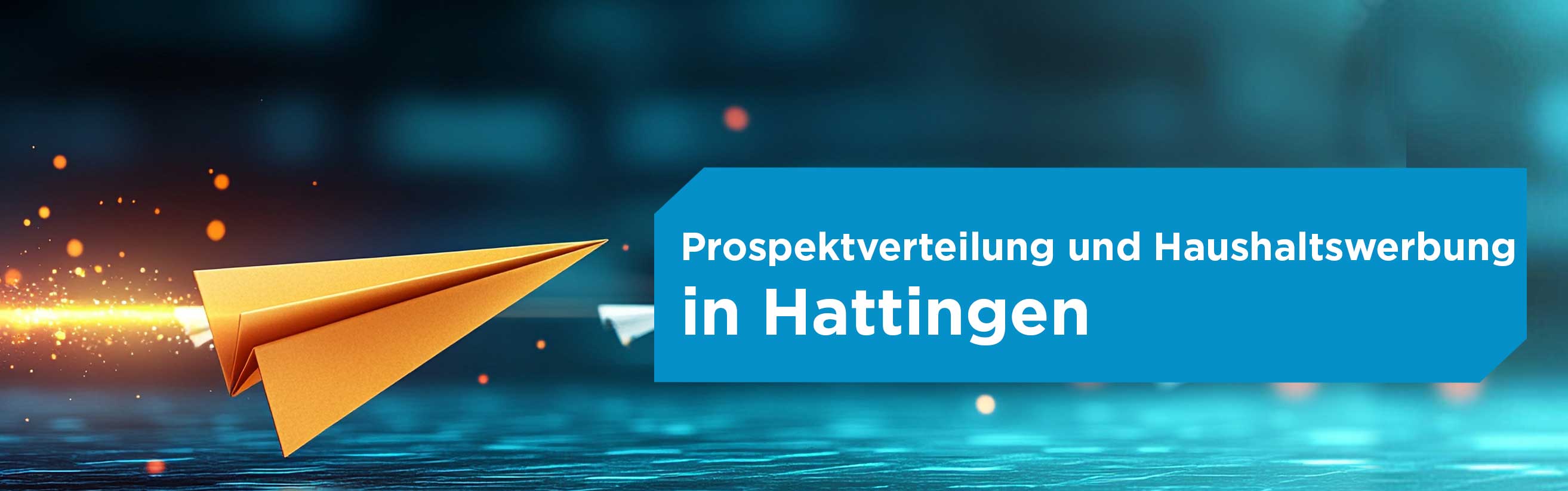 Papierflieger für Prospektverteilung in Hattingen
