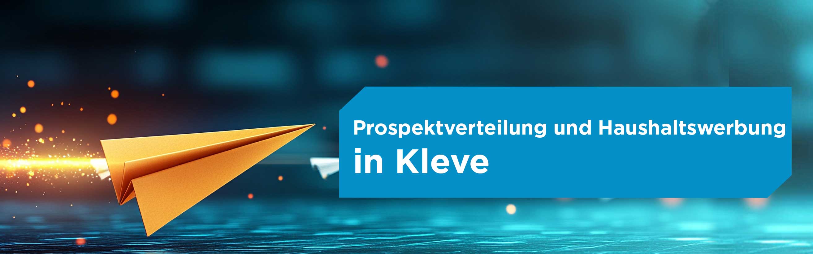 Papierflieger für Prospektverteilung in Kleve