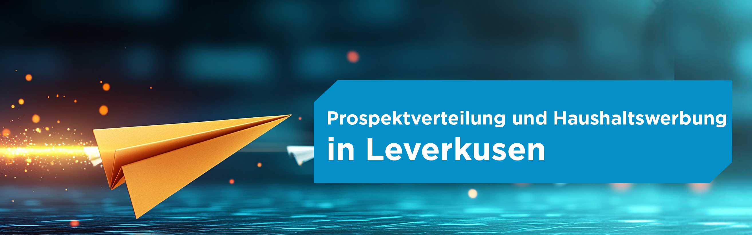 Papierflieger für Prospektverteilung in Leverkusen