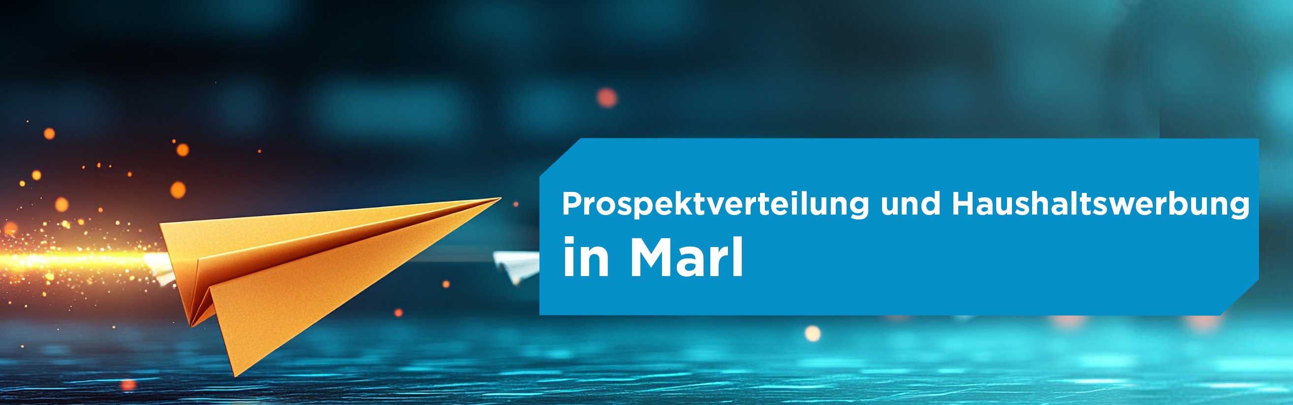 Papierflieger für Prospektverteilung in Marl