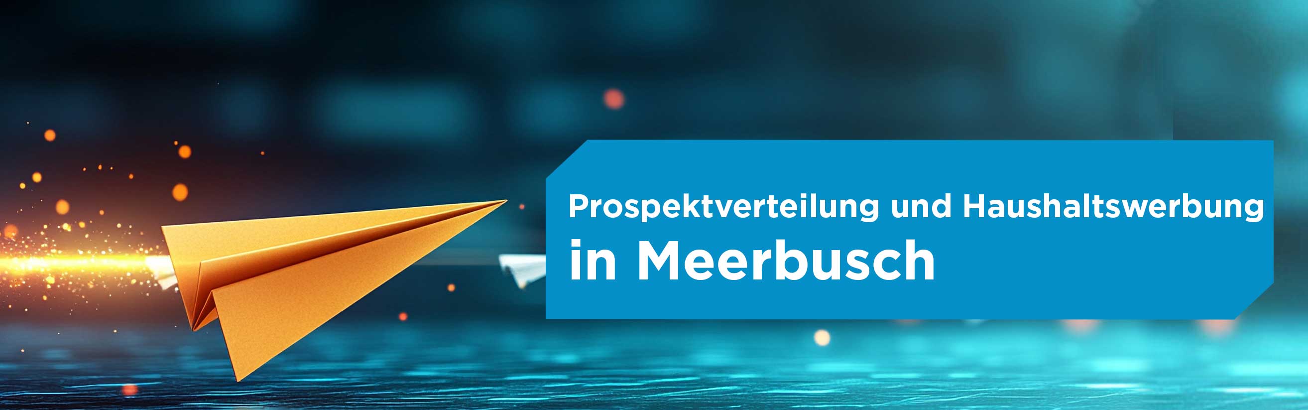 Papierflieger für Prospektverteilung in Meerbusch
