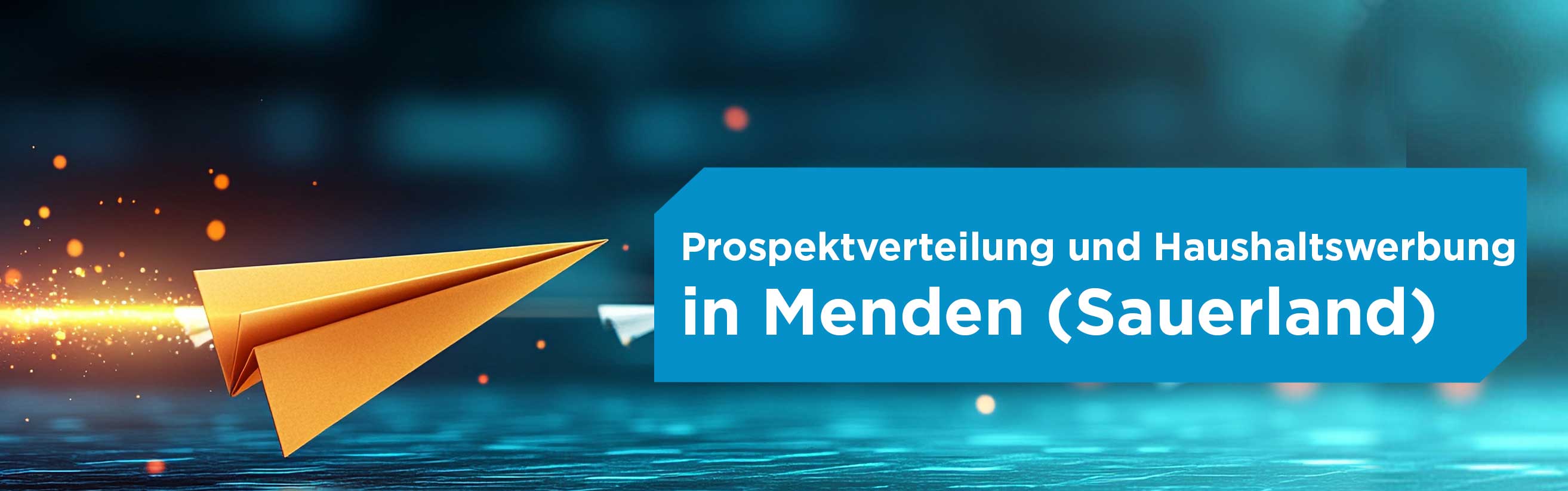 Papierflieger für Prospektverteilung in Menden (Sauerland)