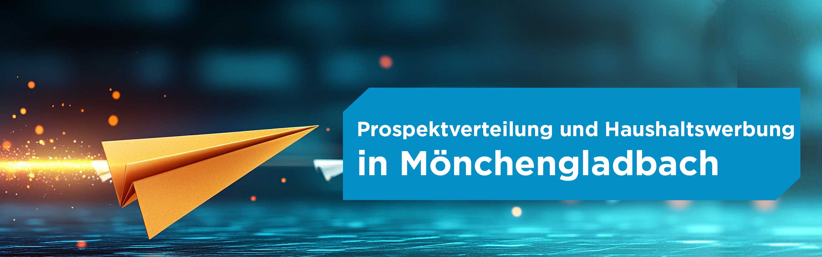 Papierflieger für Prospektverteilung in Mönchengladbach