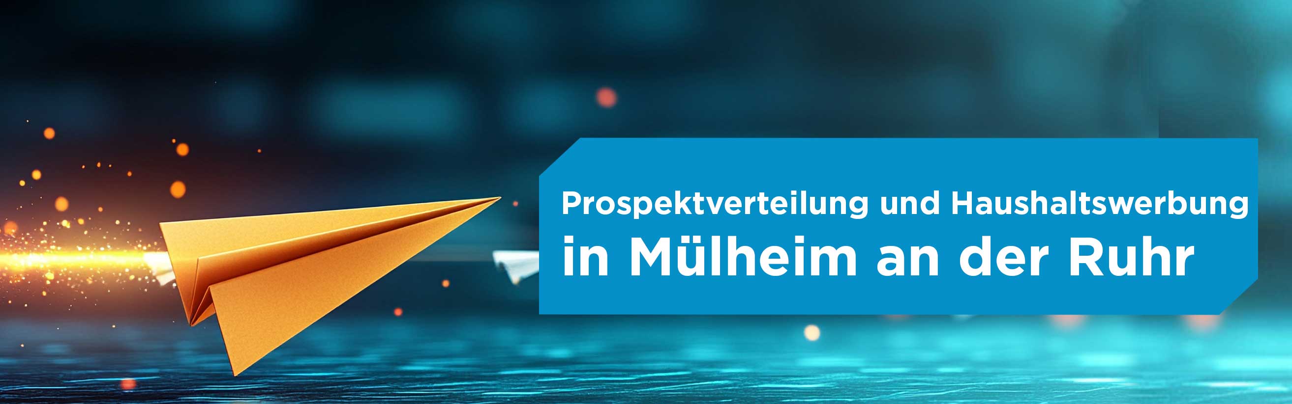 Papierflieger für Prospektverteilung in Mülheim an der Ruhr