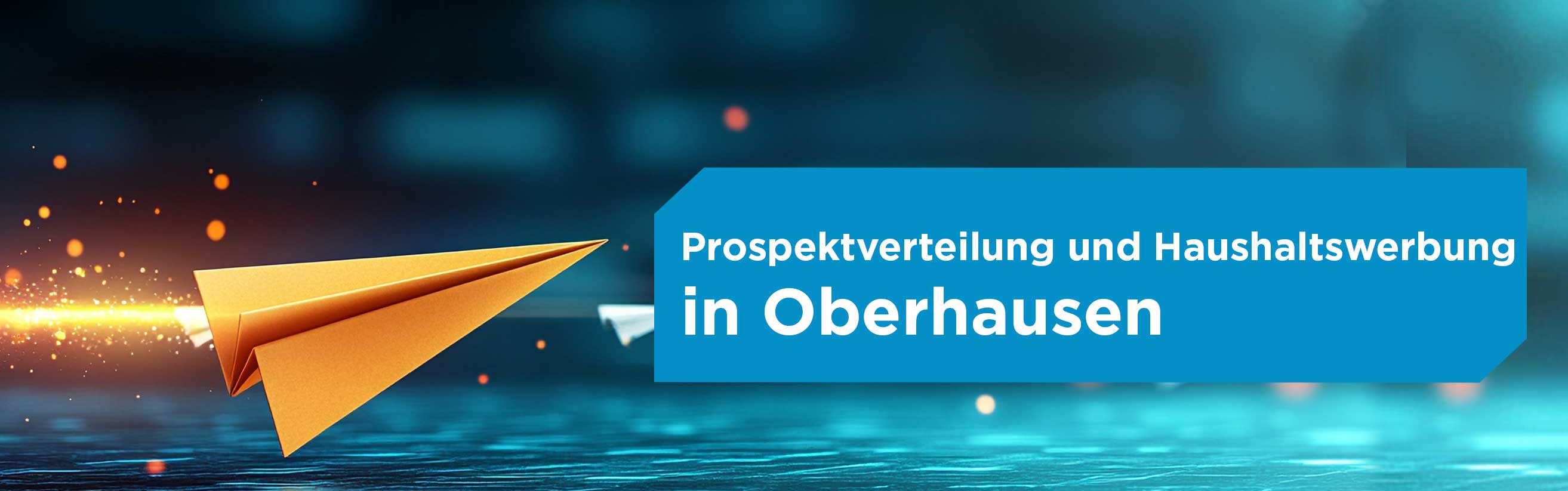 Papierflieger für Prospektverteilung in Oberhausen