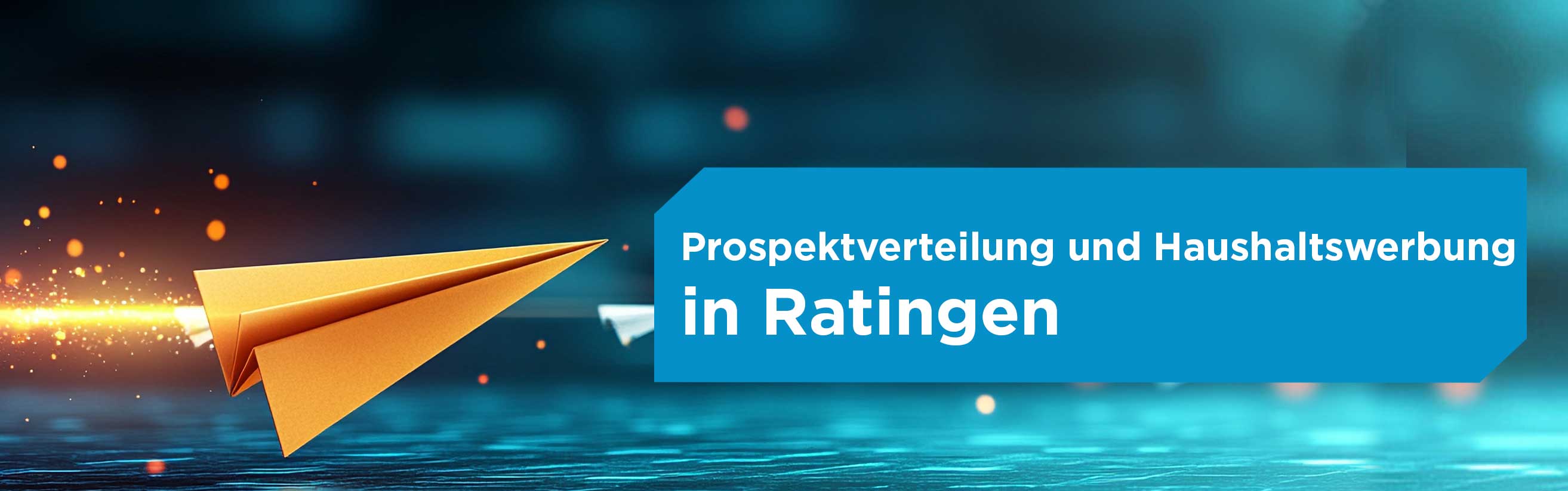 Papierflieger für Prospektverteilung in Ratingen