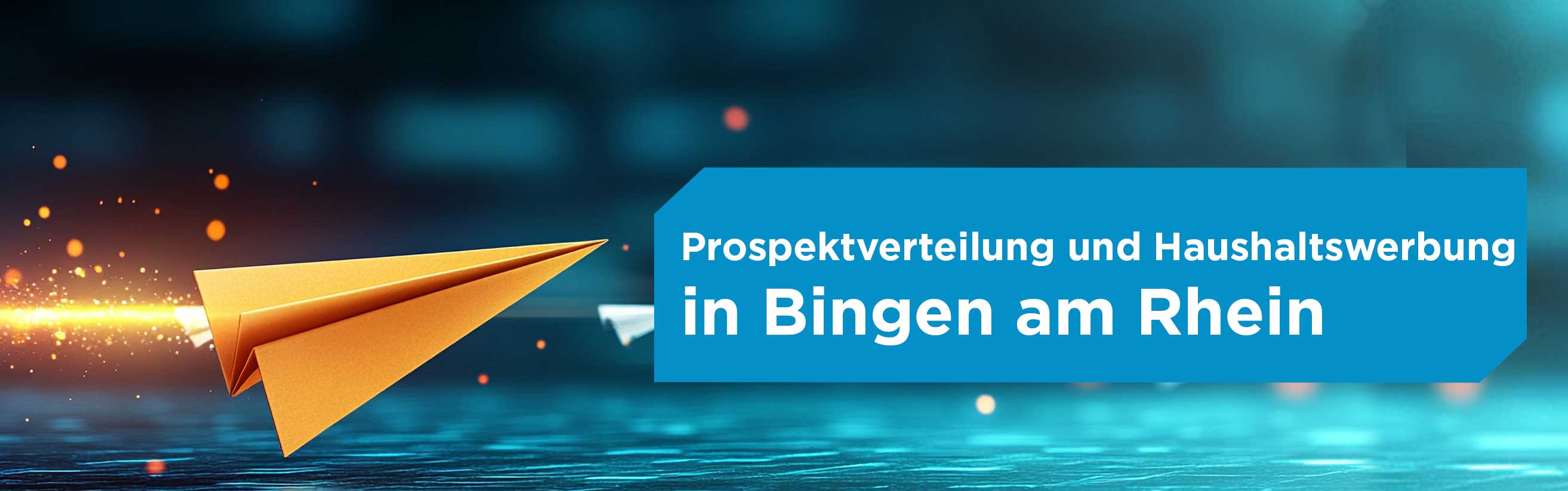 Papierflieger für Prospektverteilung in Bingen am Rhein