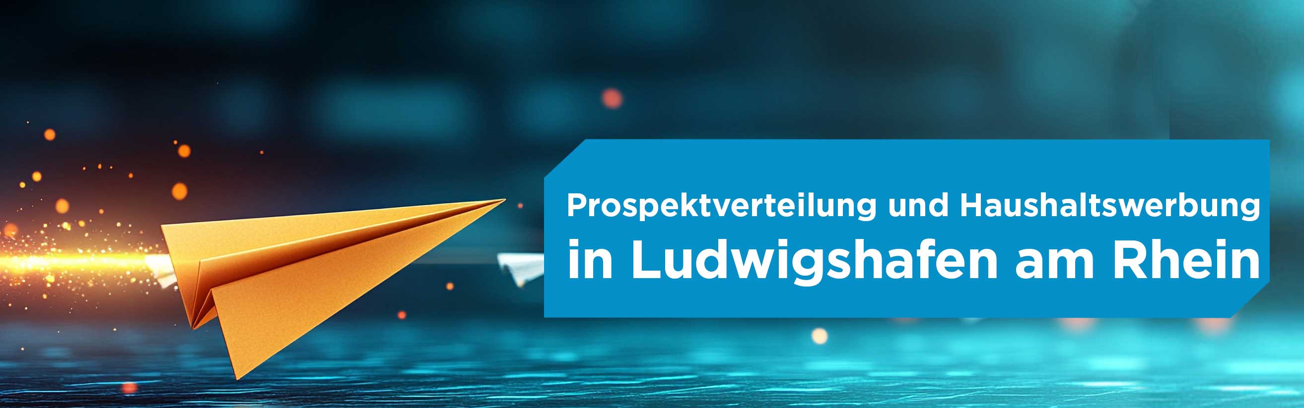 Papierflieger für Prospektverteilung in Ludwigshafen am Rhein