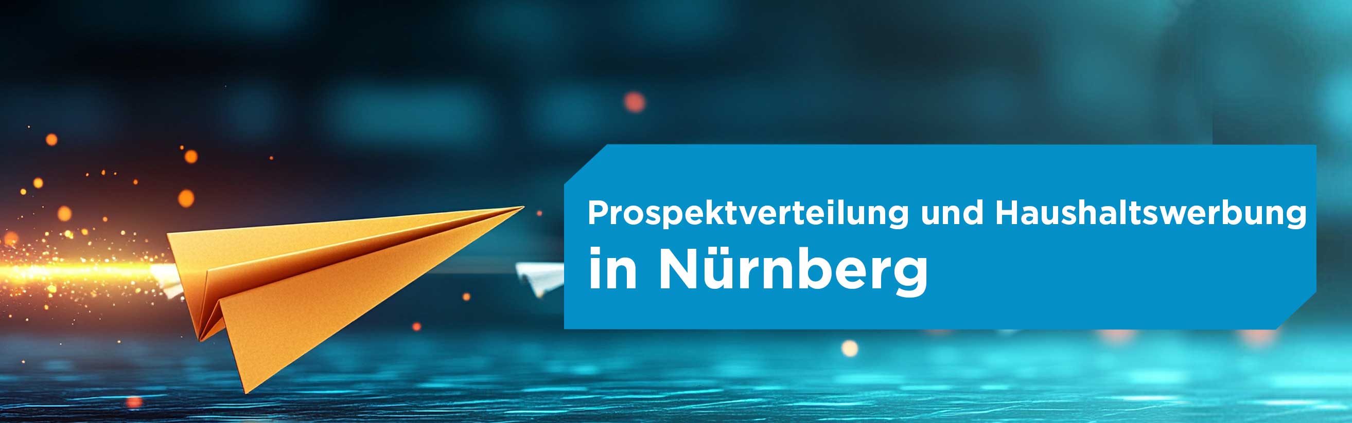 Papierflieger für Prospektverteilung in Nürnberg